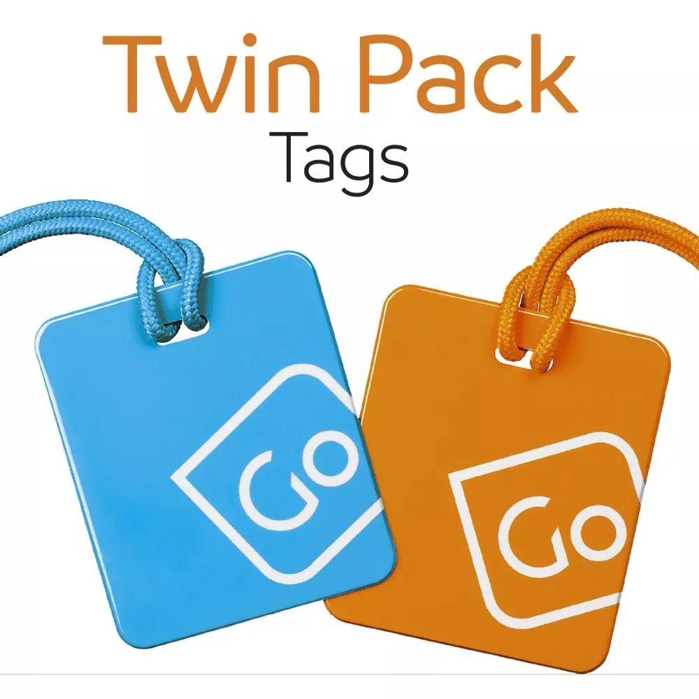 [152.301] GO Travel  Luggage Tags Twin Pack (Blue/Orange)