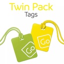 GO Travel  Luggage Tags Twin Pack (Yellow/Green)