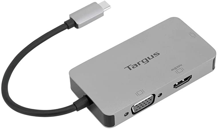 Targus USB-C Single Video Adapter with 4K HDMI/DVI/VGA