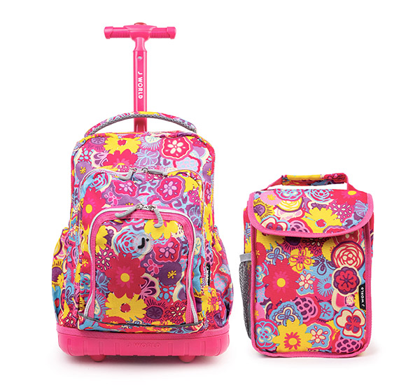JWorld Lollipop Rolling Backpack Poppy Pansy