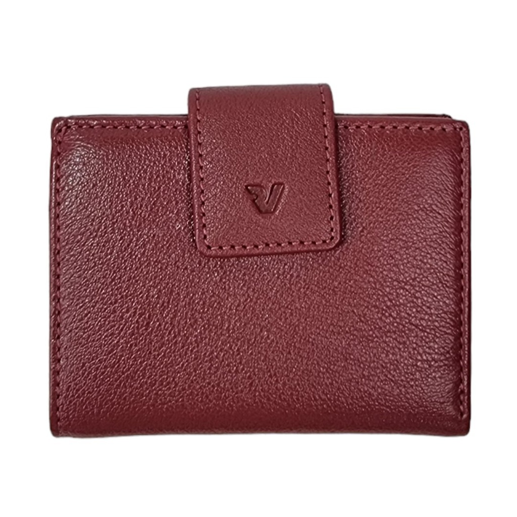 [41004405] PORTAF. DONNA PICCOLO C/CERNIERA E PATTINA POCKET BORDEAUX