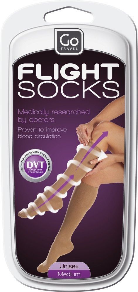 GO Travel  Flight Socks Nude (M)