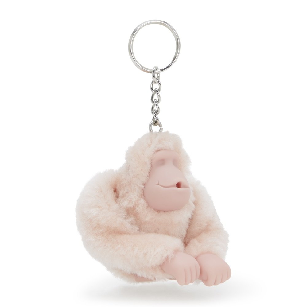 Kipling Monkey Clip M Key Ring Pink Shine