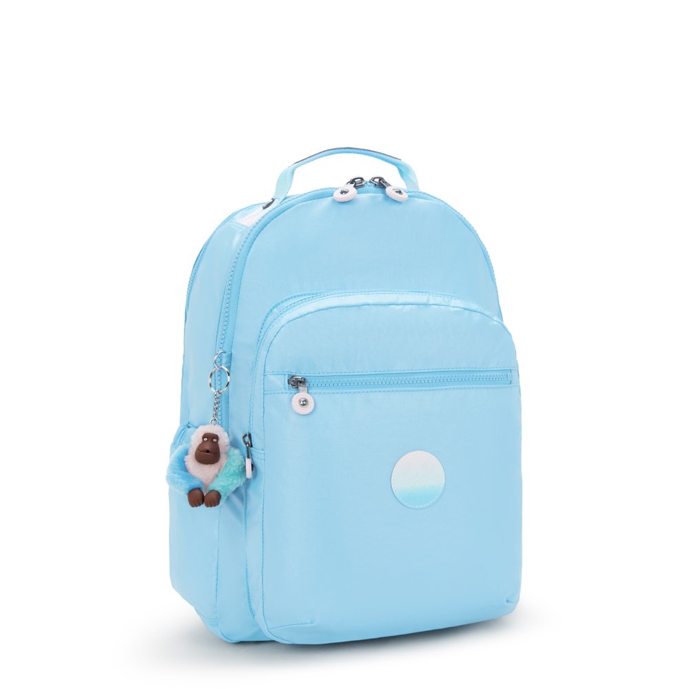 KIPLING SEOUL LAP BACKPACK Sea Blue Met
